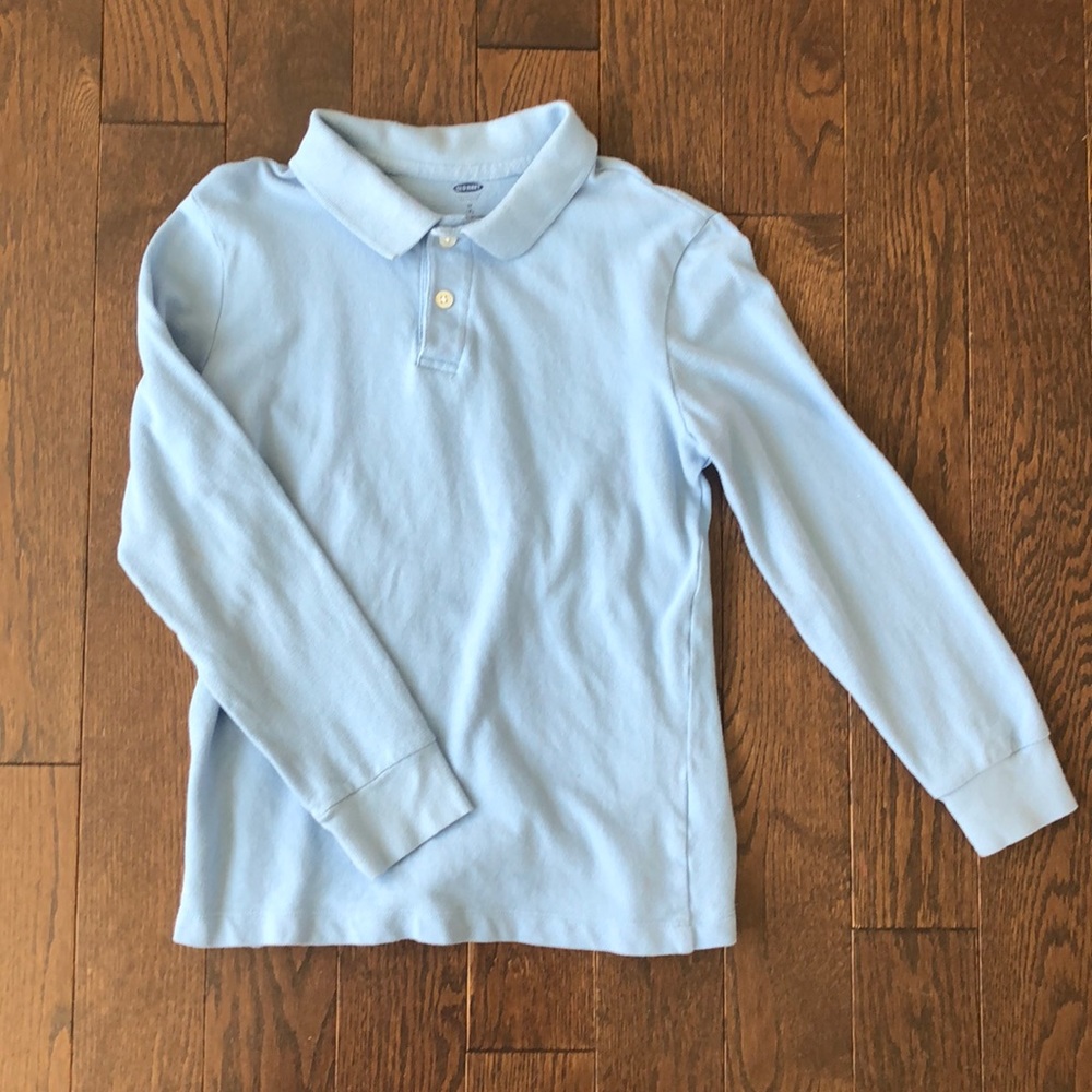Old Navy Long Sleeve Boys Pique Polo- EUC